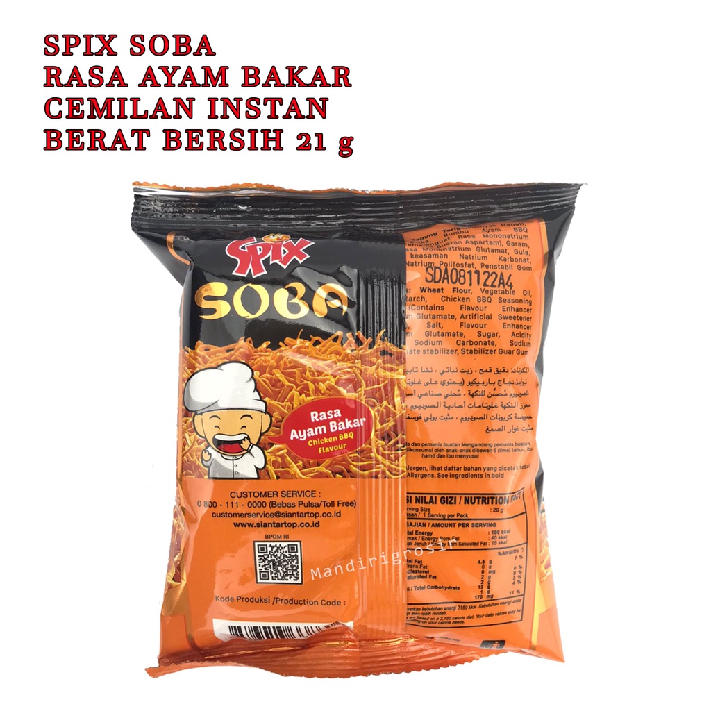 Ciki * SPIX SOBA * Makanan Instant * MAKANAN RINGAN * 21g