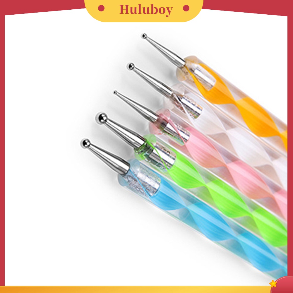 Huluboy Huluboy♡ Set Brush Nail Art Gagang Berlian Imitasi