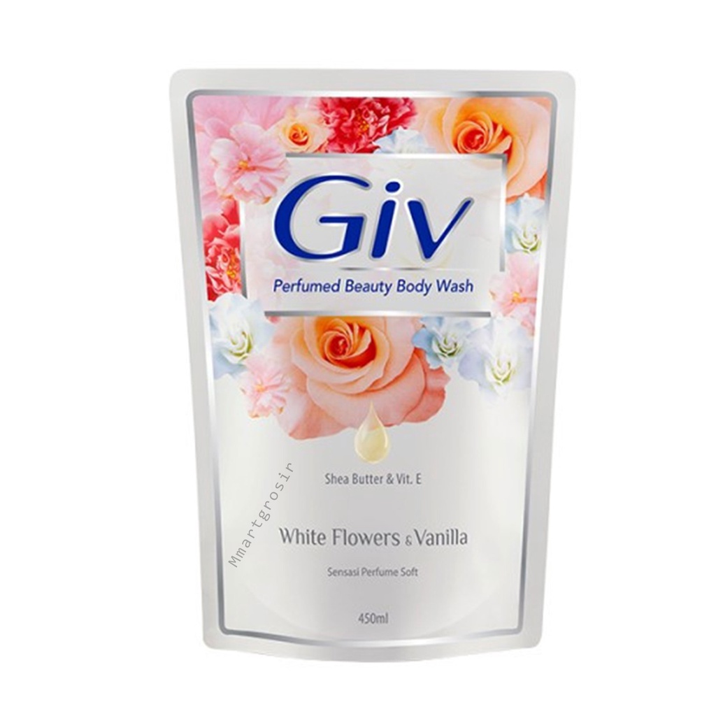 Giv Body Wash refill / Sabun Mandi Cair /White Flowers &amp; Vanilla/400ml