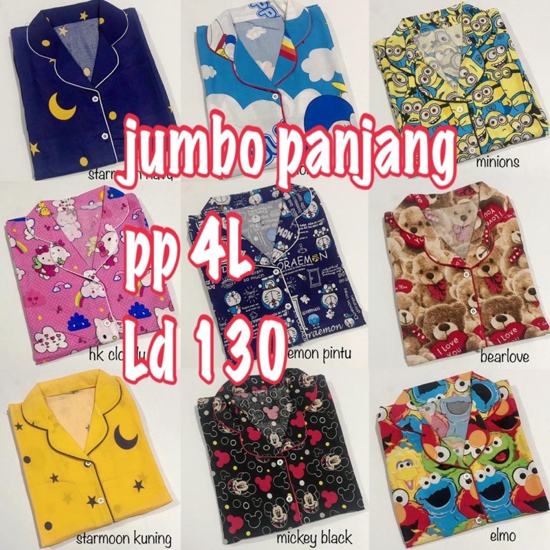 piyama jumbo 4L xxxl ld130 panjang panjang bigsize