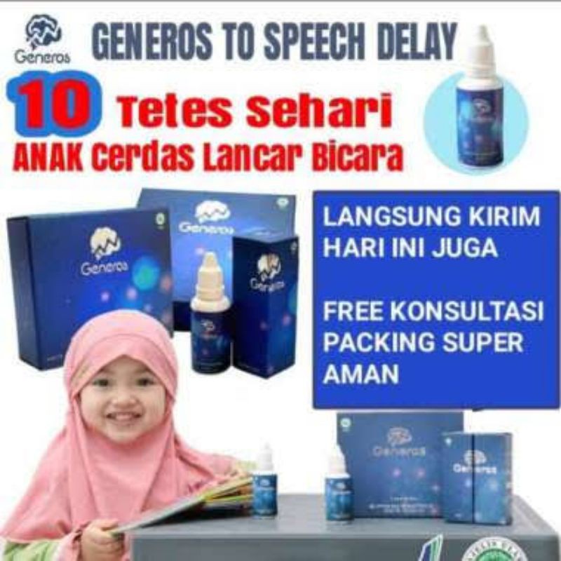 GENEROS speech delay mengatasi telat bicara nutrisi vitamin otak anak meningkatkan daya ingat