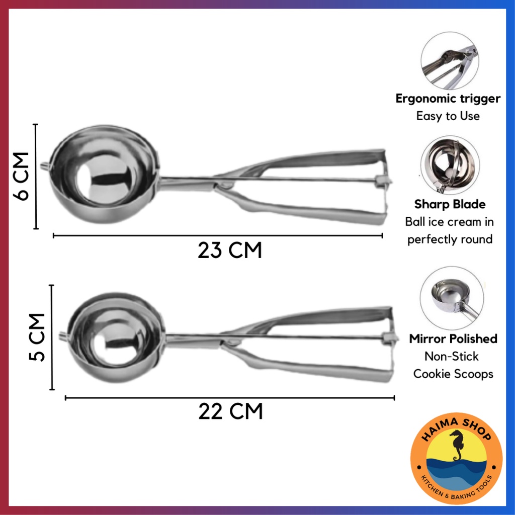 Jual Scoop Ice Cream Stainless Steel / Sendok Scoop Ice Cream Stainless