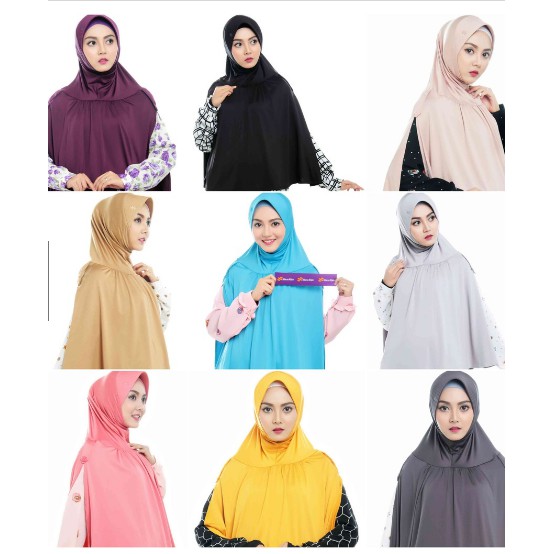 PROMO: Hijab Nibras Carnelian Bergo Pad, Bergo Cantik (15 Warna), Hijar Bergo, Hijab Wanita Muslim