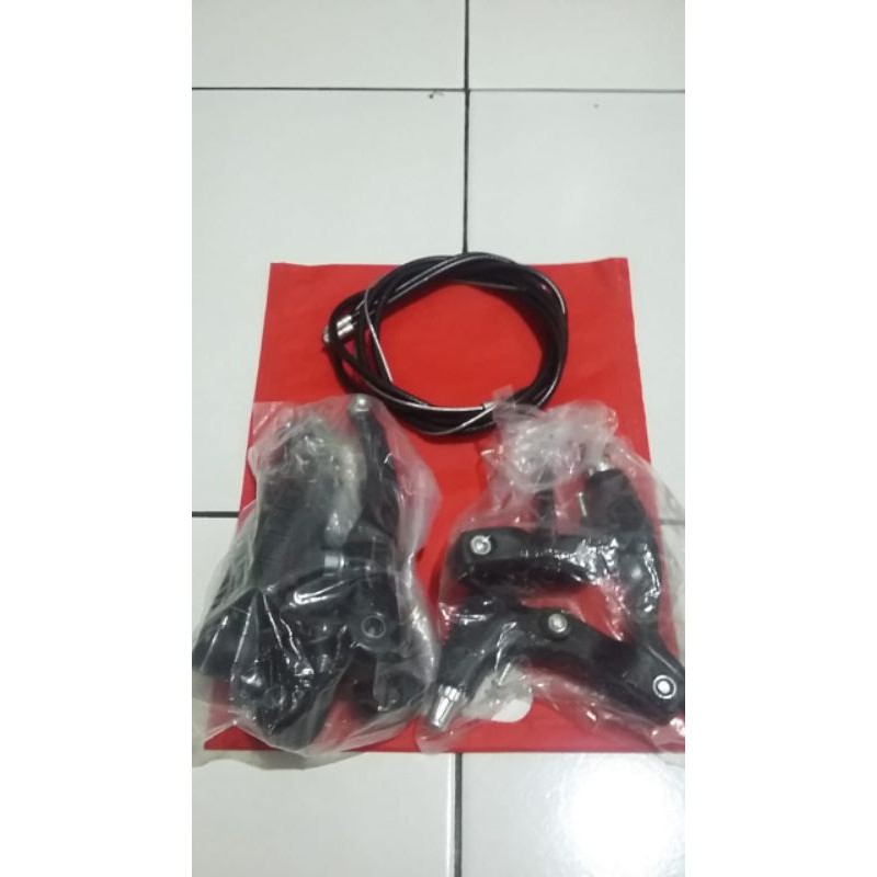 Rem V Brake + Handle komplit full set BMX, MTB, SELI