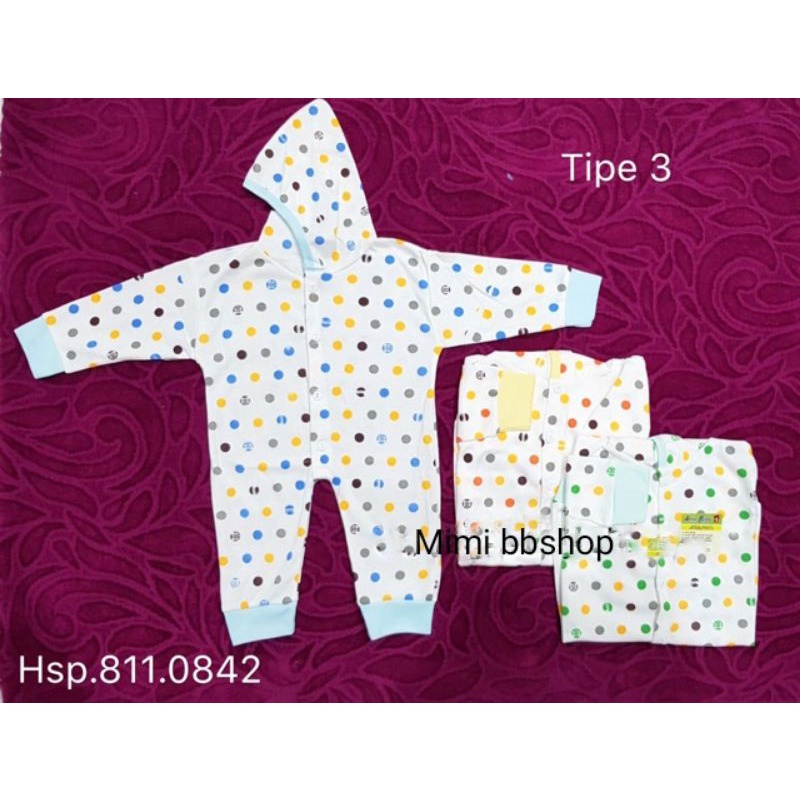 3pcs Jumper bayi kaki terbuka dan tertutup / Jumper bayi newborn katun halus