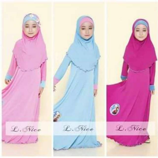 L.NICE GAMIS JERSEY + KERUDUNG