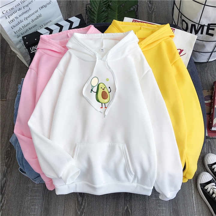 HOODIE WANITA PLAYING AVOCADO /// JUMPER FLEECE TEBAL CUTE TERBARU''