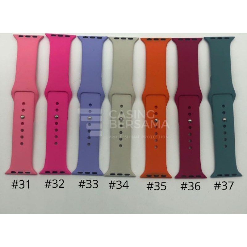 Strap Series ukuran SM 38/40/42/44mm untuk apple watch strap Silikon nomer 21-40