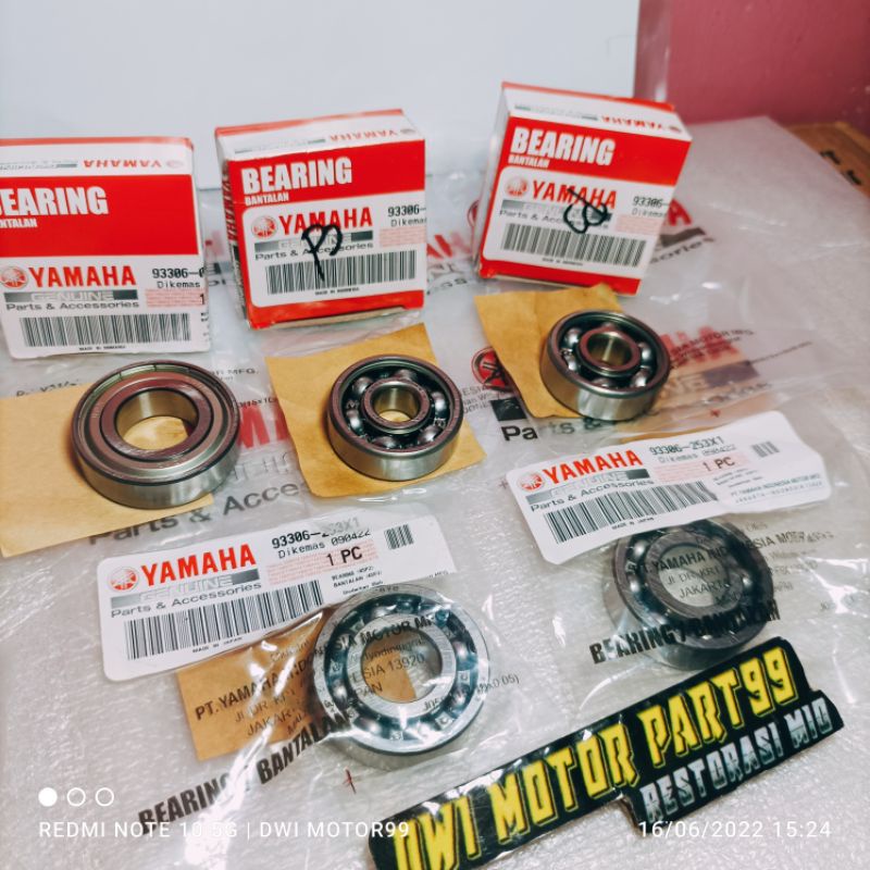 LAKER BEARING RASIO SET MIO J MIO SOUL GT X RIDE 115 ORIGINAL YAMAHA