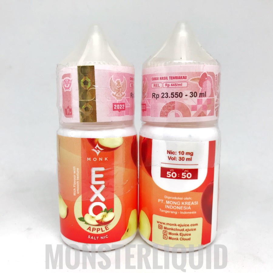 SALT EXO APPLE BY MONK CLOUD E JUICE 10MG 30ML