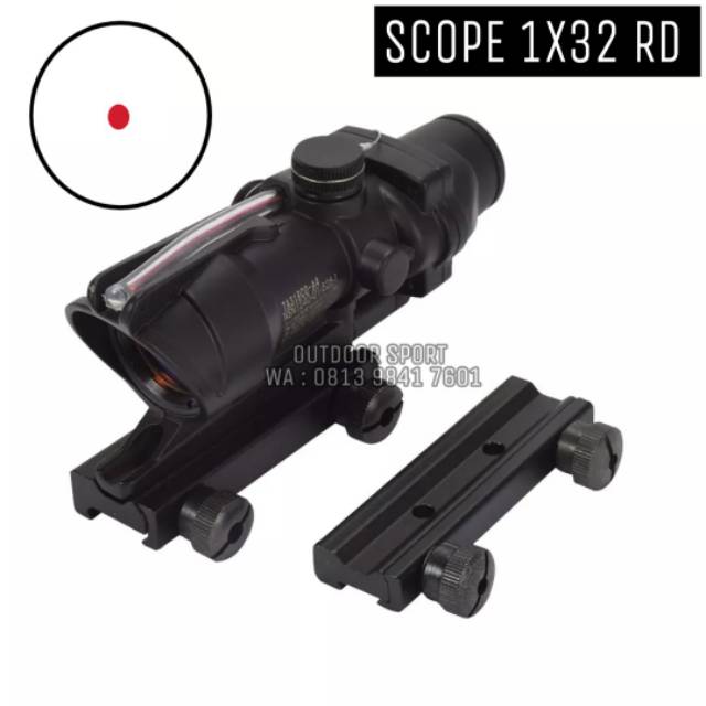 Red Dot Scope Trijicon 1x32 Acog For Ersoft or Air Rifle Hunting