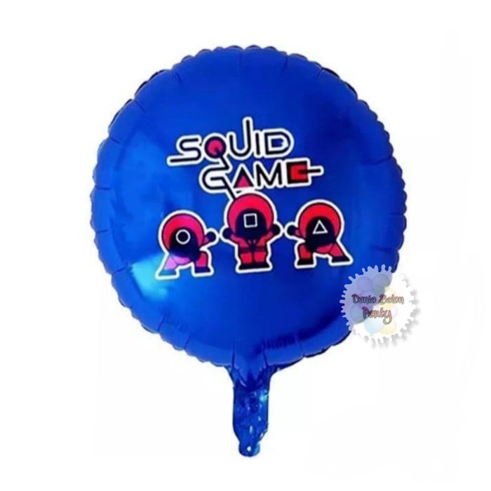 Balon Foil Bulat Squid Game / Balon Karakter Squid Game Bulat