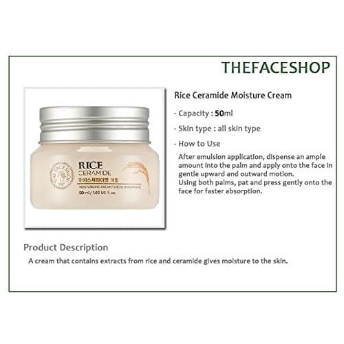 The Face Shop -  Rice &amp; Ceramide Moisture Moisturizing Cream 50ml