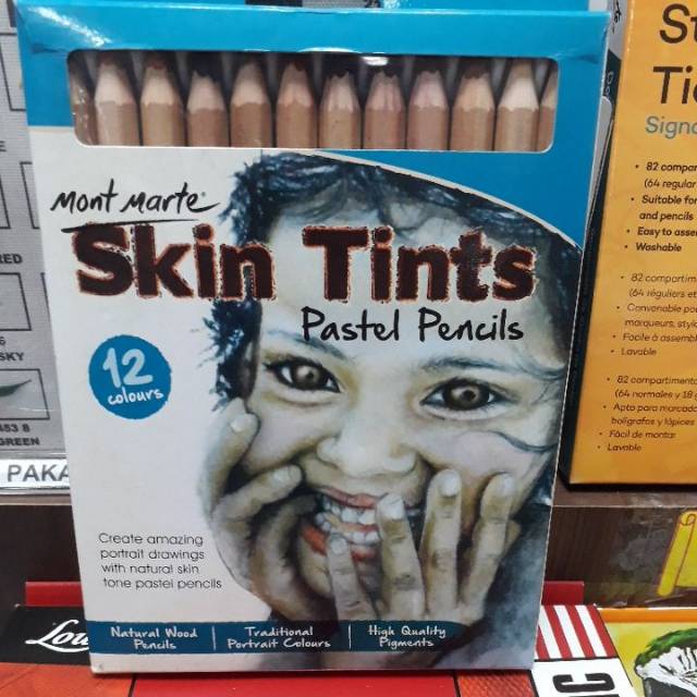 

Skin Tints Pastel Pencil 12 Colours - Mont Marte