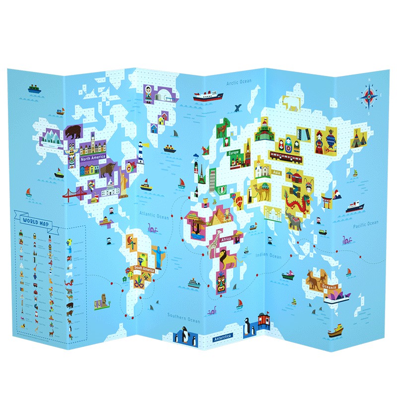 TweedyToys - Mideer Poster Sticker World Map