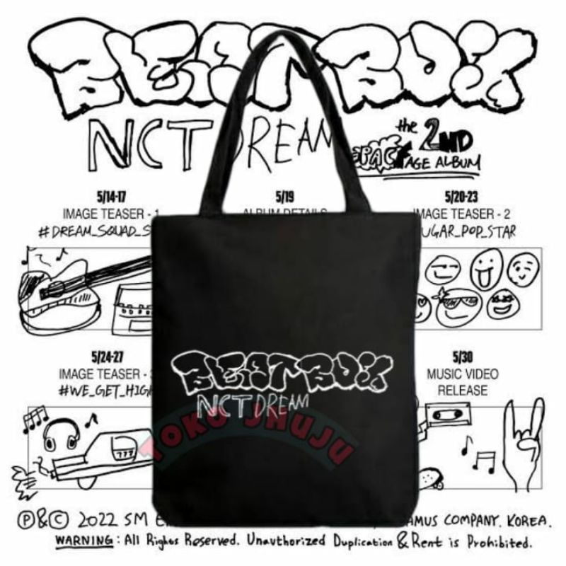 Totebag Zipper NCT Dream NEW! BEATBOX