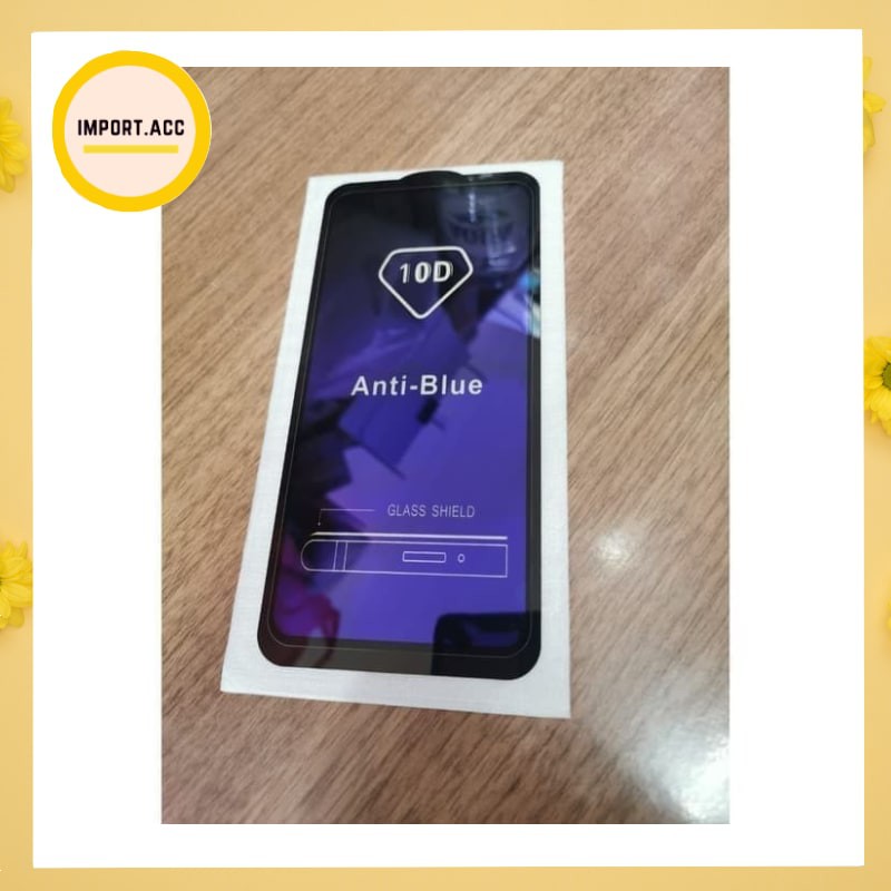 Tempered Glass Blue ray anti gores blue 10D  Realme C12/5i/C1/C15/C11/C2/C3 full cover [import]