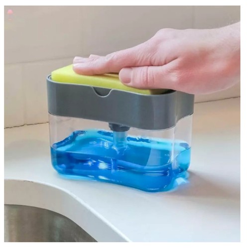 Dispenser Tempat Sabun Cuci Piring - Soap Pump Sponge Caddy FREE SPON