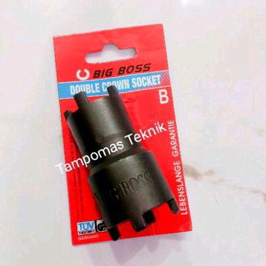 Kunci Mahkota Double Crown Socket Kunci Mata Sok Pembuka Mahkota Mur Kopling