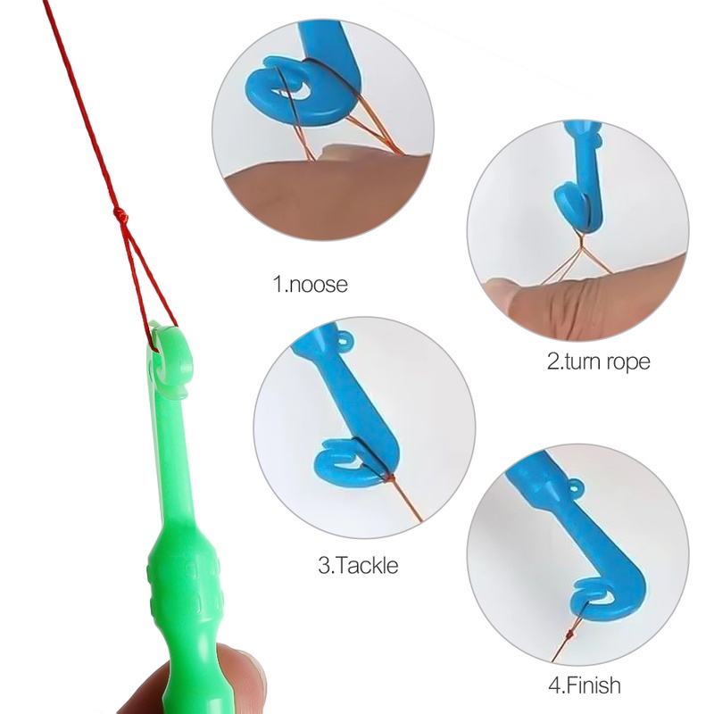 Alat Tang Kait Penarik Ikatan Simpul Universal Warna Acak Untuk Memancing