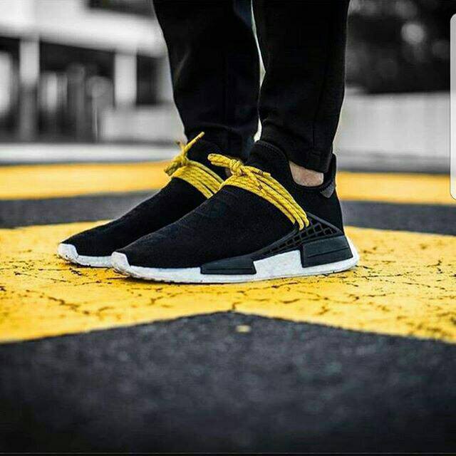 Adidas Nmd Human Race " Black Yellow "  Premium Original