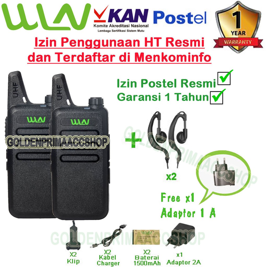 PAKET STANDART HT WLN KD-C1 HITAM,MERAH,PUTIH (TANPA DESKTOP/CHARGER DUDUK)