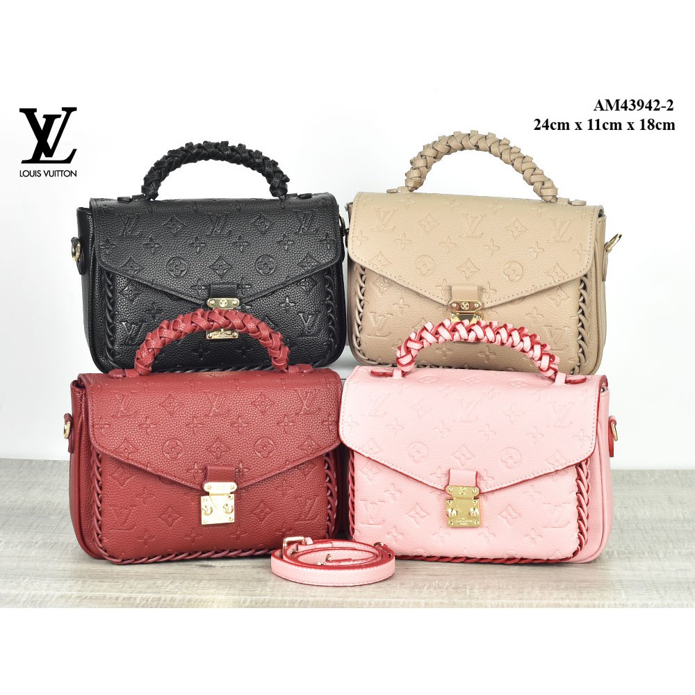 GROSIR TAS MURAH  Tas LV Pochette Metis Empreinte Braided Handle Semprem AM43942-2