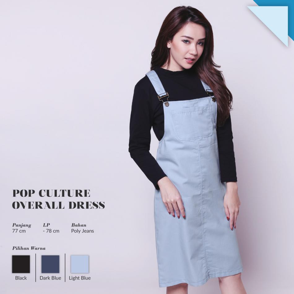 Dress Wanita Baju Monyet Murah - Pop Culture Overall Dress