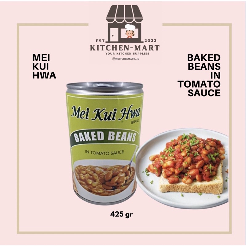 MEI KUI HWA BAKED BEANS IN TOMATO SAUCE 425gr | KACANG DALAM SAUS TOMAT