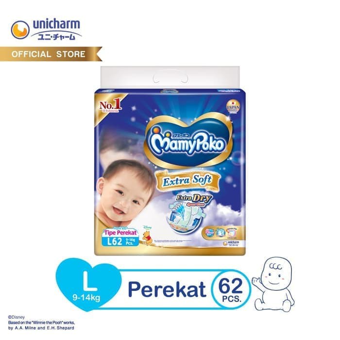 

AYO DI ORDERMamypoko extra dry tape L 62 / L62 / L-62