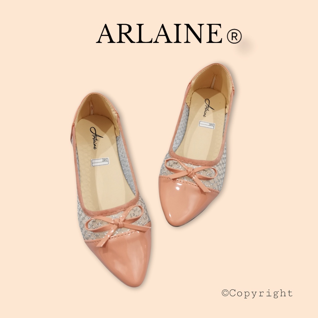 Arlaine Aneska sepatu flat shoes wanita / sepatu brukat / sepatu flat / flatshoes pita