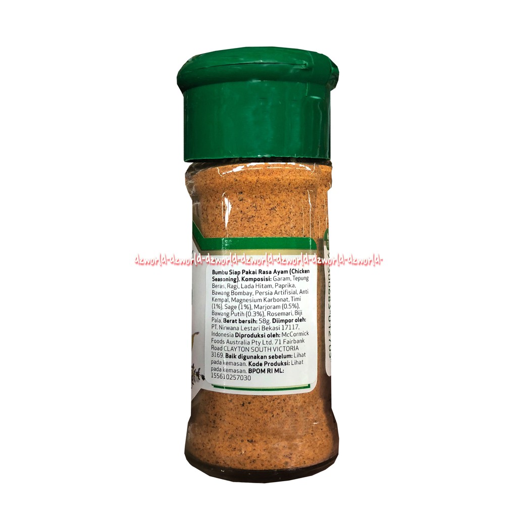 Mccormick Chicken Seasoning 58gr Bumbu Mc Kormick Siap Pakai Bumbu Dapur Instan Mc cormick