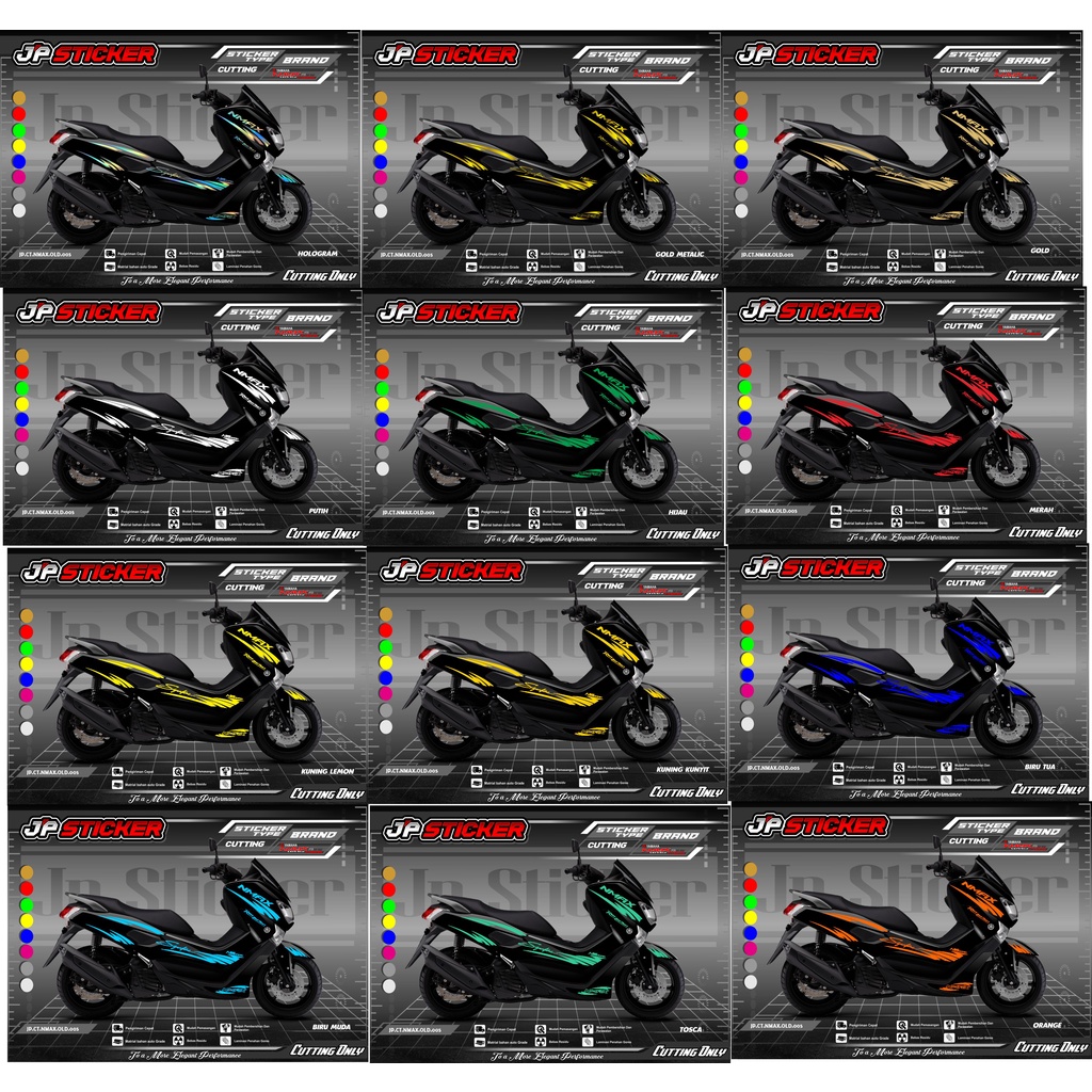 Sticker Nmax - Stiker Striping Cutting Body Motor Yamaha NMAX OLD 2016-2019 155 JP.CT.005