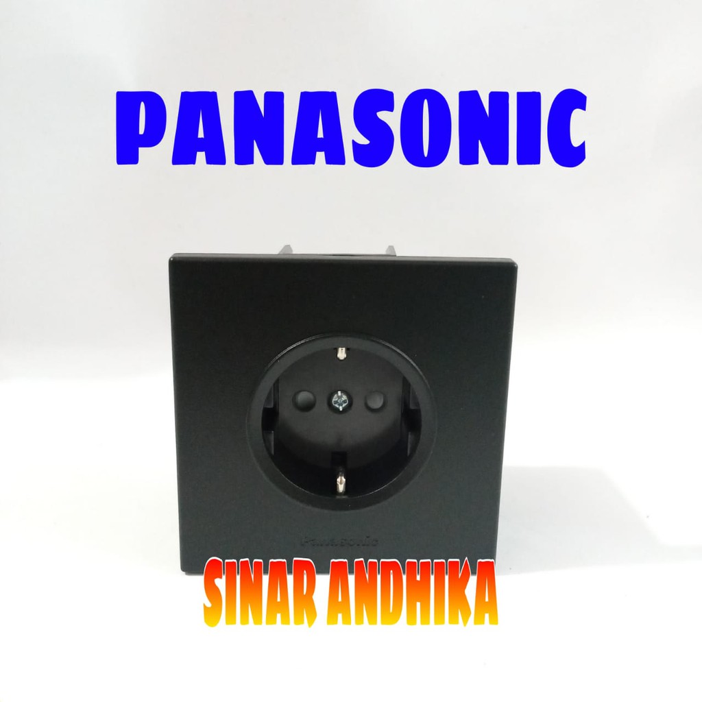 STOP KONTAK SINGLE HITAM INBOW STYLE E PANASONIC WESJP 1121B+WEJ 5911N