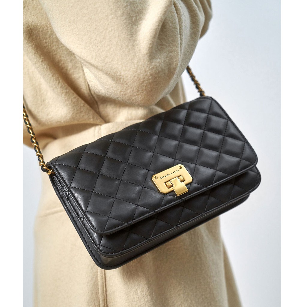 TAS CK WANITA QUILTED CLUTCH - CK048