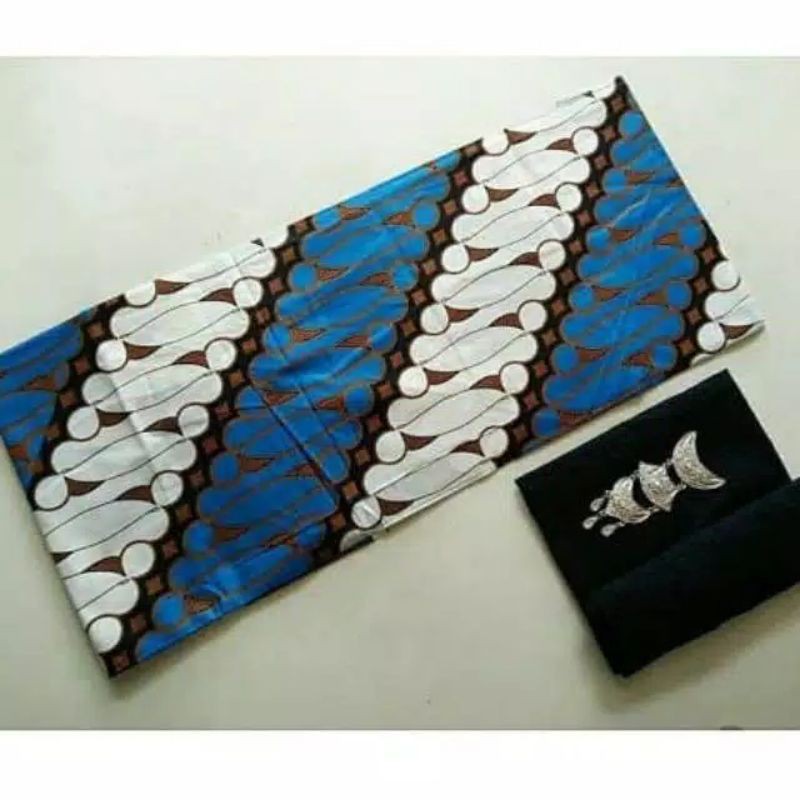 kain batik solo parang biru putih