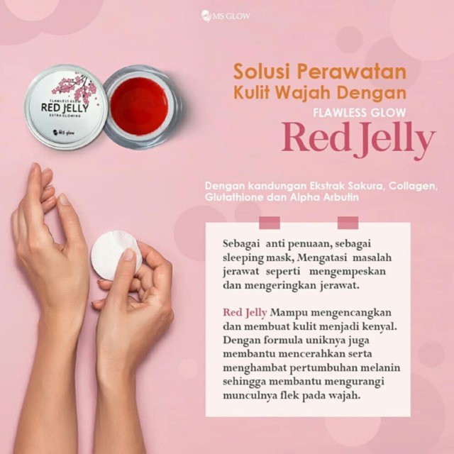 MS GLOW RED JELLY NEW BARCODE TERBARU ORIGINAL TERMURAH