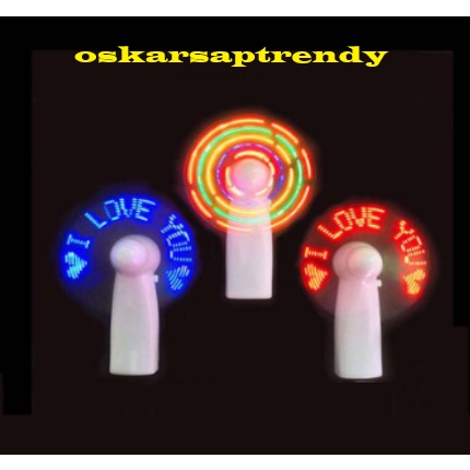 Kipas Angin Genggam LED UCAPAN / TULISAN  TERBARU
