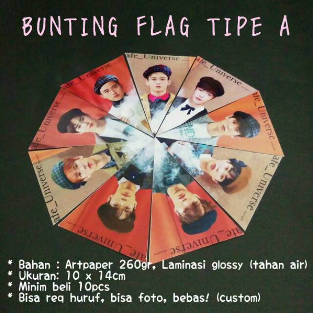 BUNTING FLAG TIPE A (Harga per lembar)