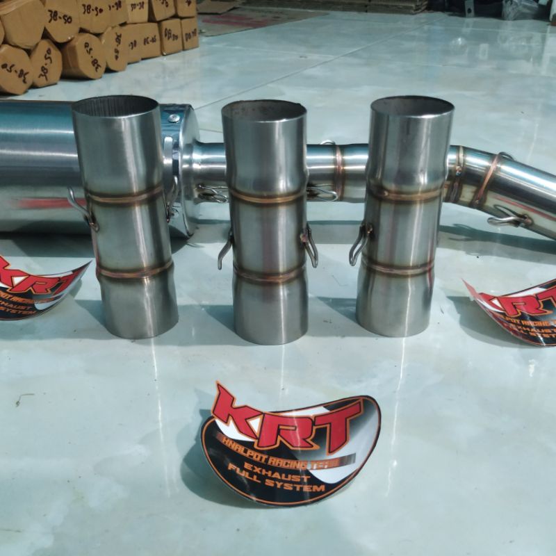 Slip on 38 ke 38 Free 2 per Sambungan Memperpanjang Knalpot Racing Klx Crf Dtracker Vario Beat Mio x