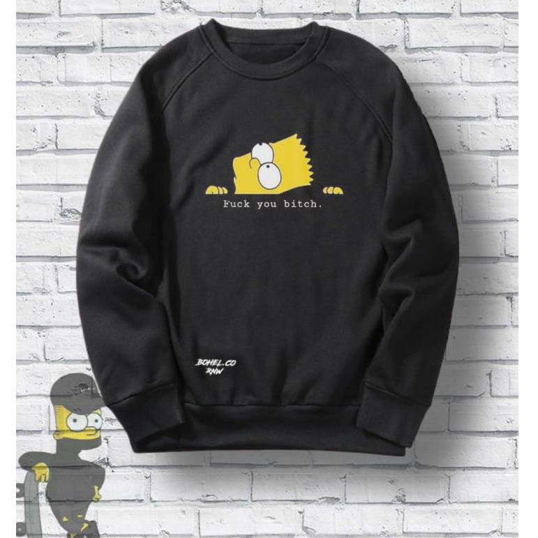 ((BAYAR DITEMPAT))JUMBO M-3XL ORIGINAL SWEATER PRIA CREWNECK SYMPSON/jaket distro/sweater pria