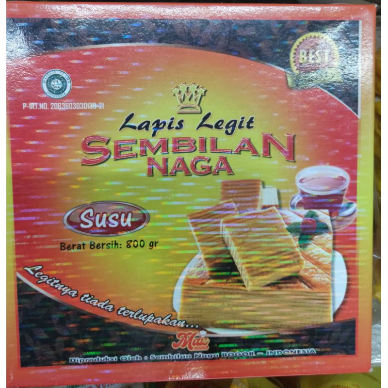 

Kue Lapis Legit Sembilan Naga 800 gram