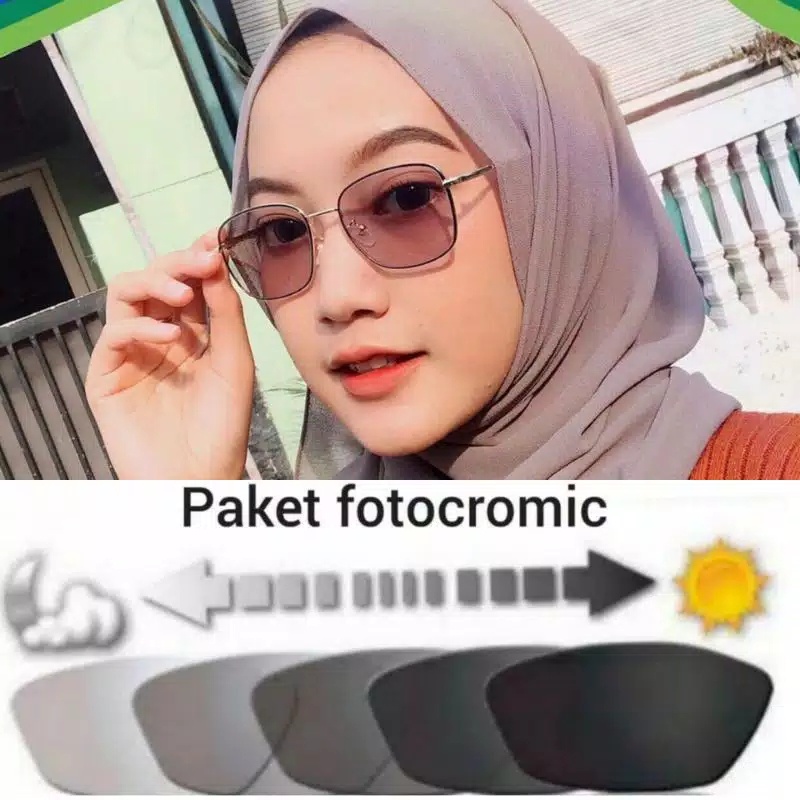 berkah78#KEJUTAN PROMO KACAMATA MINUS FOTOCROMIC MODEL FASHION TITANIUM IMPOR  6639 100% REALPICT