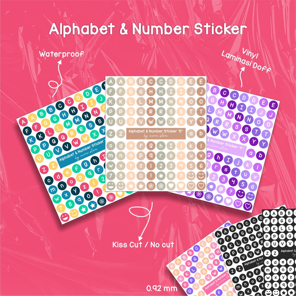 Jual Sticker Deco Alphabet Number (Stiker Tulisan Huruf Angka) | Shopee ...