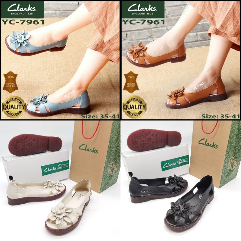 Sepatu Clarks Yc-7961Terbuka Amazon / Sepatu wanita clarks RG-7961