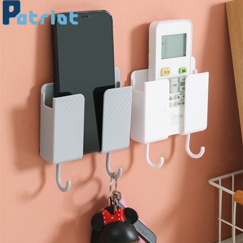 1PC Wall-mounted Free Punch Hooks Organizer Box for TV Air Conditioner Remote Control，Mobile Phone