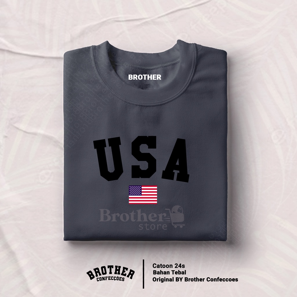 Brother Store Kaos Distro Pria - Cewek Cowok - USA