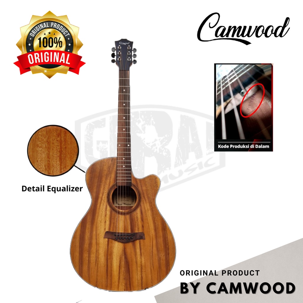 Camwood - Gitar Akustik IWC-235 NSK Brown Original