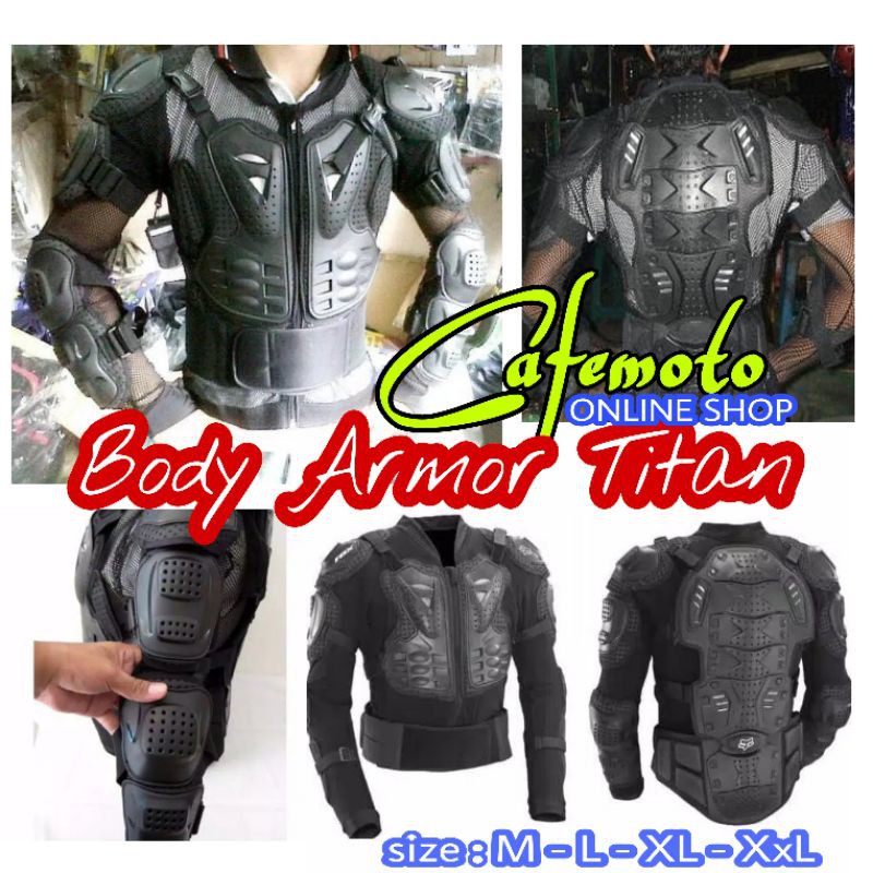 Body Protector fx Titan armor Bodi amore protektor pelindung badan + lengan