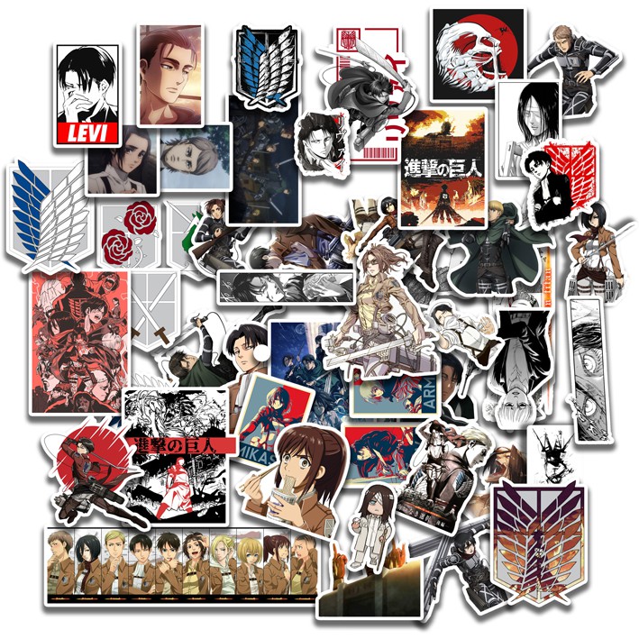 

STIKER ATTACK ON TITAN SNK Shingeki no Kyojin UNTUK HP LAPTOP MOTOR MOBIL KULKAS MEJA HIASAN DECAL